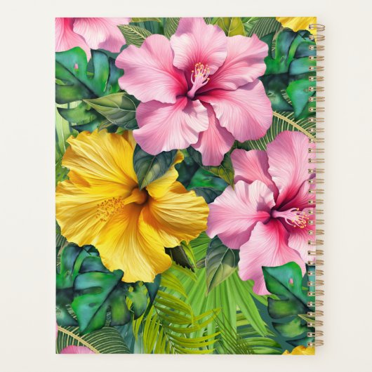 Hibiscus Tropical Nature Design Planner Planer (Rückseite)