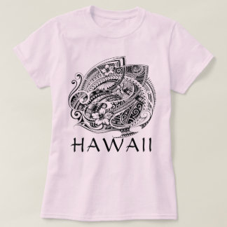 HIBISICUS POLYNESIAN TRIBAL HAWAII Blank T-Shirt