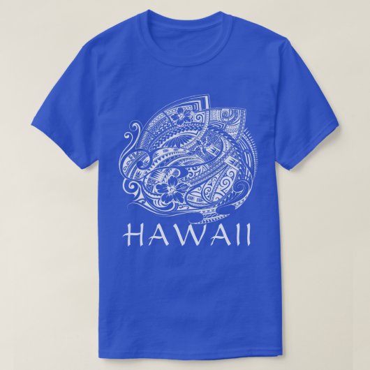 HIBISICUS POLYNESIAN TRIBAL HAWAII Was T-Shirt (Design vorne)