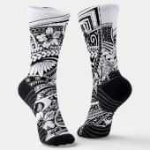 HIBISIKUS-POLYNESISCHE PROBLEMATIK SOCKEN (Gewinkelt)