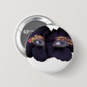 Hibisken Augen - Schwarz/Lila Button (Vorne & Hinten)