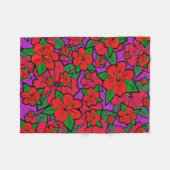 Hibisken-Blume #1 Fleecedecke (Vorderseite (Horizontal))