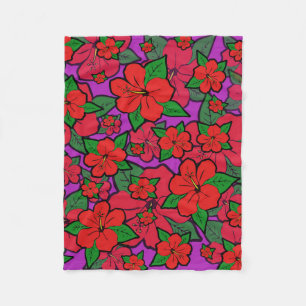 Hibisken-Blume #1 Fleecedecke