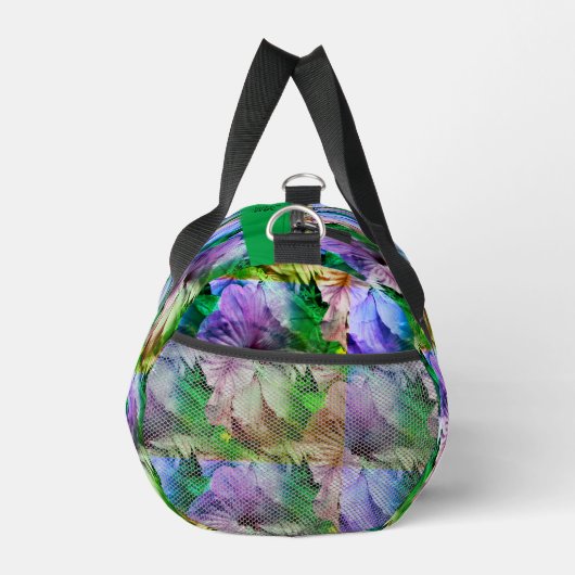 Hibisken-Blume Abstrakt Beunruhigt Personalisiert Duffle Bag (Rechts)