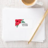 Hibisken-Blume Adressaufkleber (Insitu)