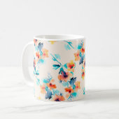 Hibisken Blume Aquarellmuster Kaffeetasse (Vorderseite Links)