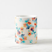 Hibisken Blume Aquarellmuster Kaffeetasse (Mittel)