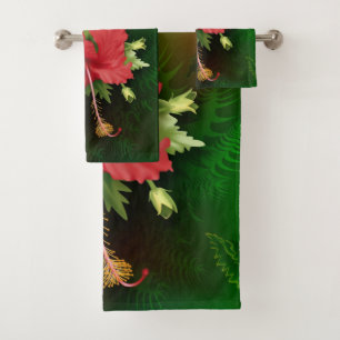 Hibisken Blume Badhandtuch Set