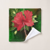 Hibisken Blume Badhandtuch Set (Waschlappen)