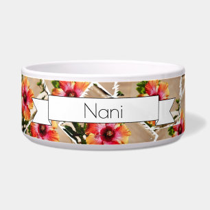Hibisken Blume Briefmarke mit Hundename - HAMbWG Napf