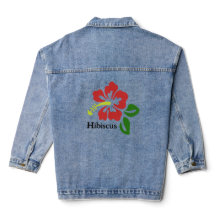 Hibisken Blume Design Denim Jacket
