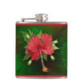 Hibisken Blume Flachmann (Vorderseite)
