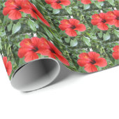 Hibisken-Blume Geschenkpapier (Rolleneckpunkt)