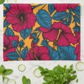 Hibisken-Blume Geschirrtuch (Gefaltet)