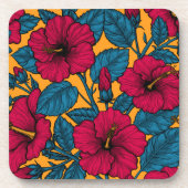 Hibisken-Blume Getränkeuntersetzer (Vorderseite)