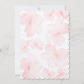 Hibisken-Blume Hochzeitsvorlage Einladung (Rückseite)