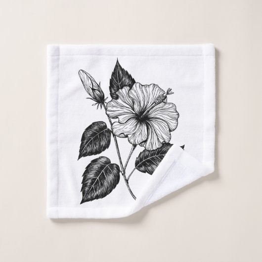 HIBISKEN BLUME II BADHANDTUCH SET (Waschlappen)