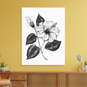 HIBISKEN BLUME II LEINWANDDRUCK (Insitu (Wohnzimmer))