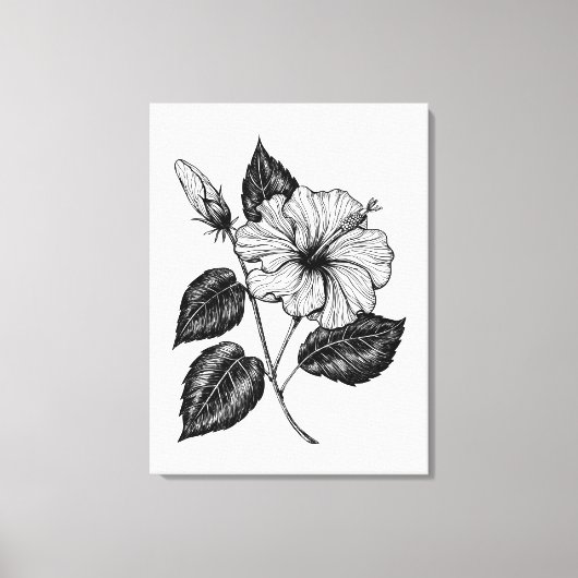 HIBISKEN BLUME II LEINWANDDRUCK (Vorderseite)