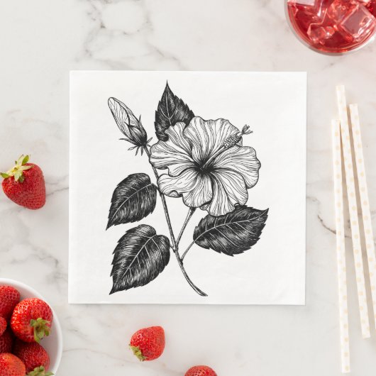 HIBISKEN BLUME II SERVIETTE (Beispiel)
