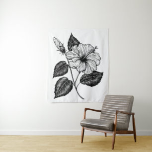 HIBISKEN BLUME II WANDTEPPICH