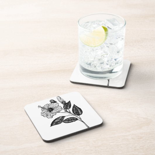 HIBISKEN BLUME III GETRÄNKEUNTERSETZER (Rechte Seite)