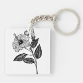 HIBISKEN BLUME III SCHLÜSSELANHÄNGER (Rückseite)