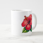 Hibisken Blume Jumbo-Tasse (Vorderseite Rechts)
