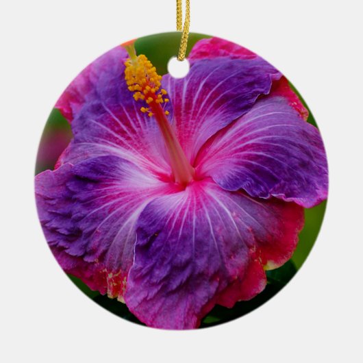 Hibisken Blume Keramik Ornament (Vorne)