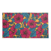 Hibisken-Blume Kissenbezug (Rückseite-Links)