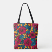 Hibisken Blume Kreuzbeutel Tasche (Rückseite)