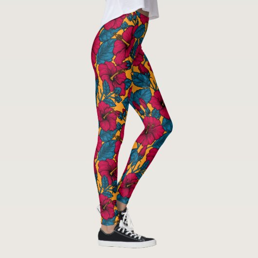 Hibisken-Blume Leggings (Rechts)