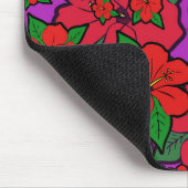Hibisken Blume Lila Mousepad (Ecke)
