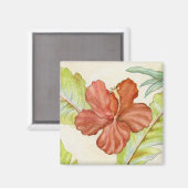 Hibisken Blume Magnet (Vorderseite/Rückseite)