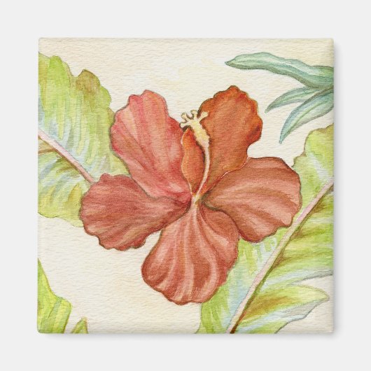 Hibisken Blume Magnet (Vorne)