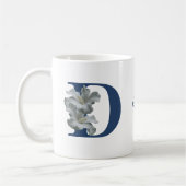 Hibisken Blume Monogram Initial D Ihr Name Kaffeetasse (Links)