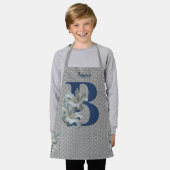 Hibisken Blume Monogramm Anfangsname B Schürze (Getragen)