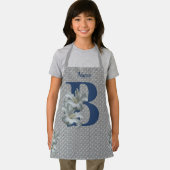 Hibisken Blume Monogramm Anfangsname B Schürze (Insitu)