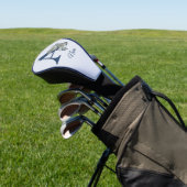 Hibisken-Blume-Monogramm Initial A Your Name Golf Headcover (In SItu)