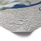 Hibisken Blume Monogramm Initial G Ihr Name Poster (Ecke)