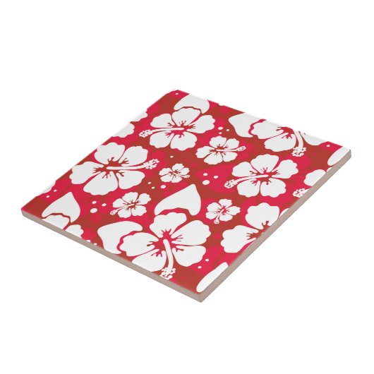 Hibisken-Blume-Muster Fliese (Seite)