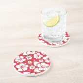 Hibisken-Blume-Muster Getränkeuntersetzer (Seite)