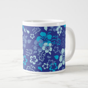 Hibisken Blume Muster Glas Jumbo Tasse