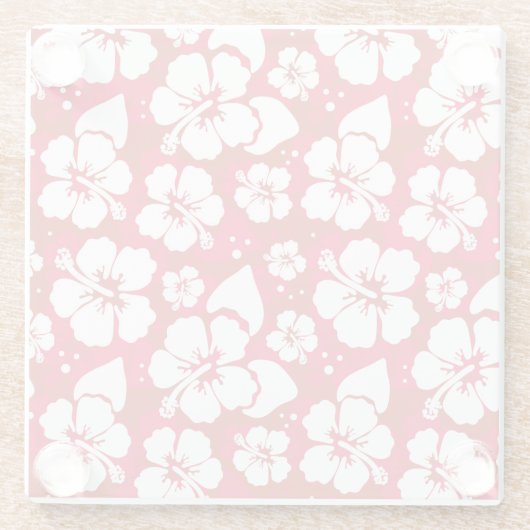 Hibisken-Blume-Muster Glasuntersetzer (Rückseite)