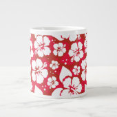 Hibisken-Blume-Muster Jumbo-Tasse (Vorderseite)
