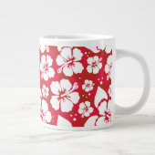 Hibisken-Blume-Muster Jumbo-Tasse (Rechts)