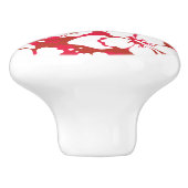 Hibisken-Blume-Muster Keramikknauf (Seitenansicht)