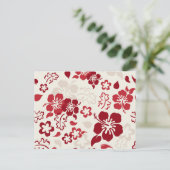 Hibisken-Blume-Muster-Postkarten Postkarte (Stehend Vorderseite)