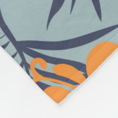 Hibisken Blume nahtlos Muster, Vintage Blumenmuste Fleecedecke (Ecke)