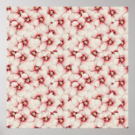 Hibisken Blume nahtlose Muster Poster